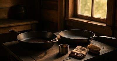 Cast iron and carbon steel off-grid: seasoning, care, and repair
