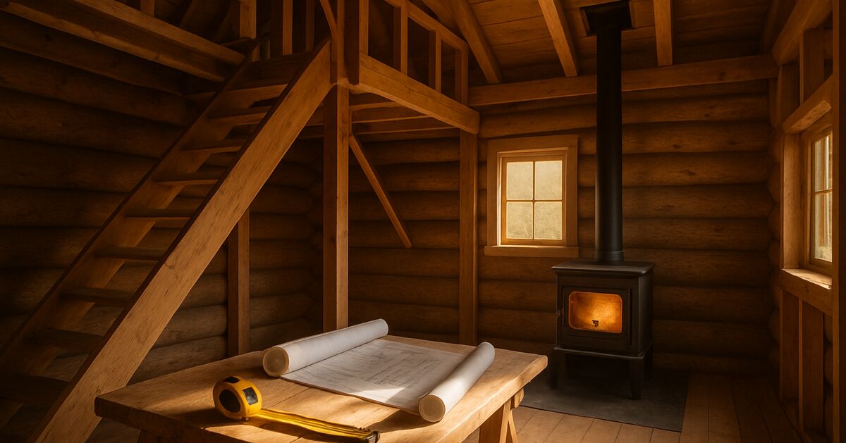 Loft, sleeping nook, or one big room: planning your cabin's floor plan
